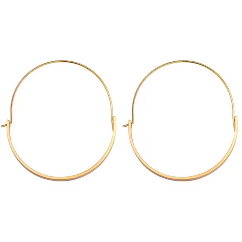 New! Gold Annalise Hoop Earrings (3010) NWOT - Picture 2 of 4
